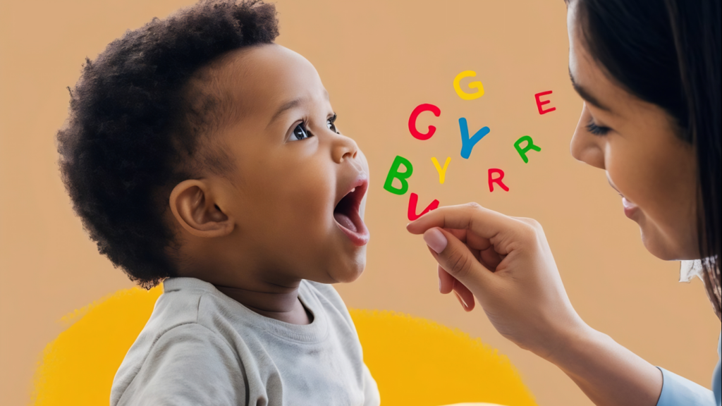 Bebê fazendo exercícios com fonoaudiólogo para autistas